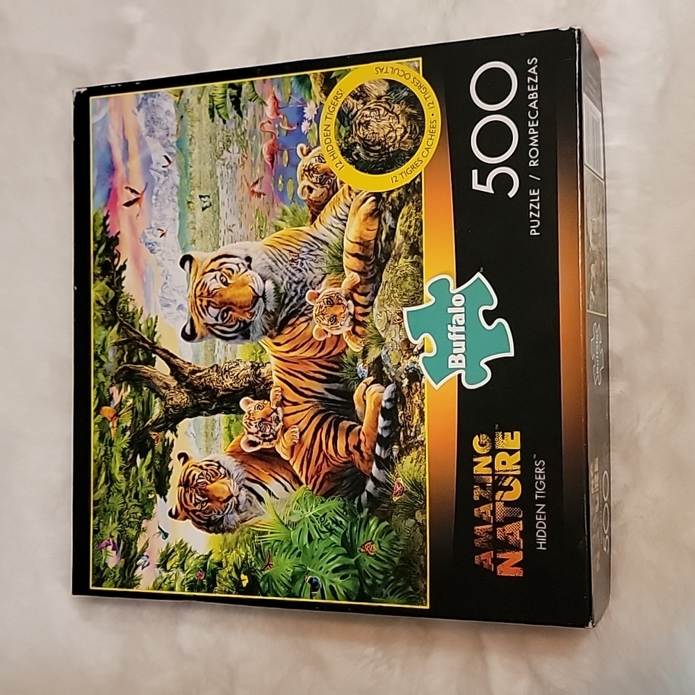 Buffalo Puzzle 500 pc Amazing Nature Hidden Tigers